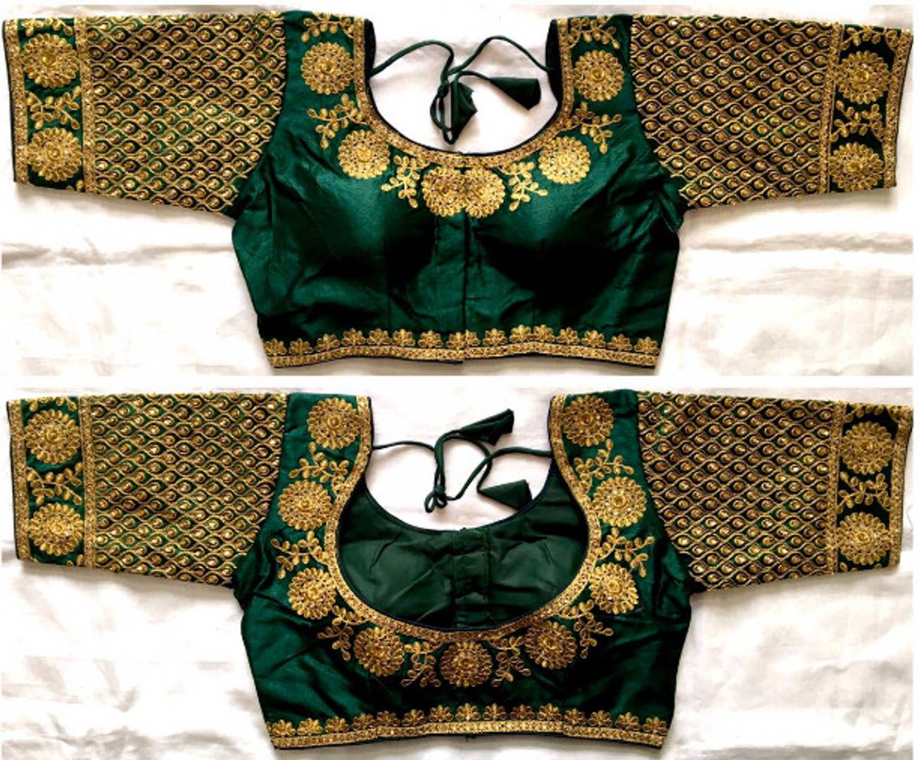 Phantom Silk Heavy Embroidered Readymade Blouse